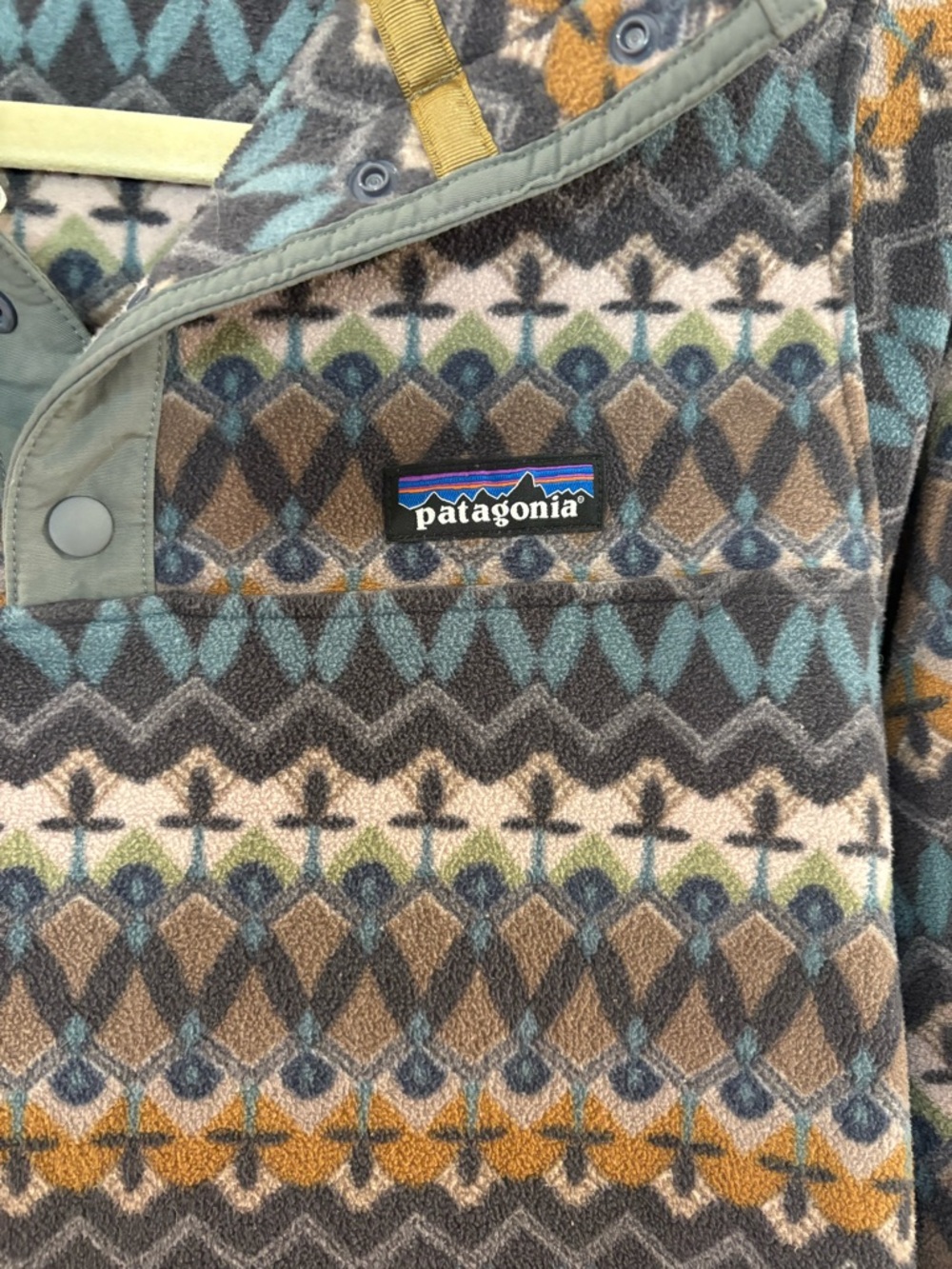 Patagonia Micro D Snap T Fleece Women’s Aztec Geometric Pullover Size Small - Picture 5 of 6
